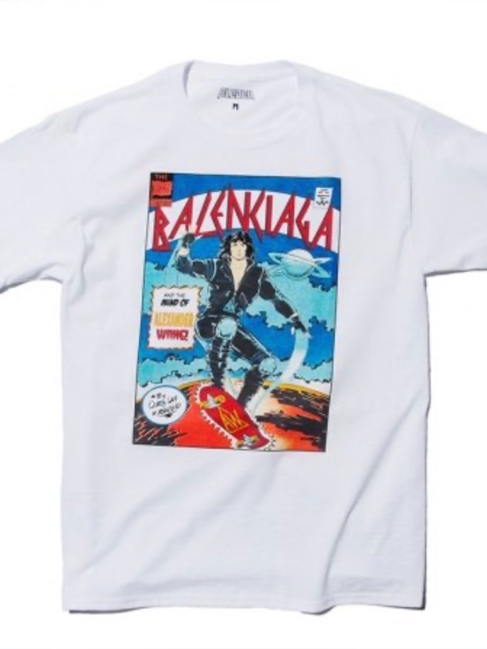 Bleach Balenciaga x Alexander Wang White Graphic Comic-Style Crew Tee